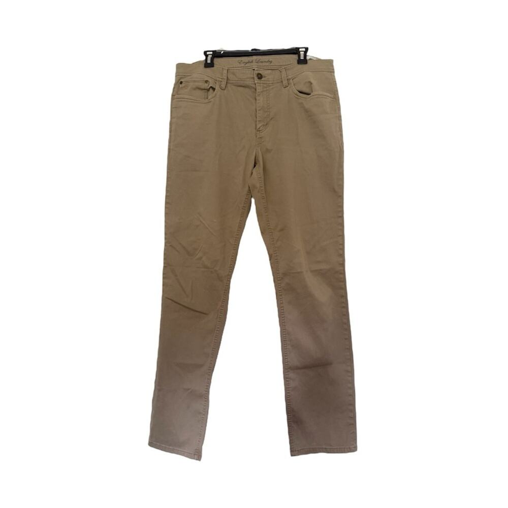 English Laundry Tan Khaki Cotton Chino Pants Straight Leg Size 36 x 34